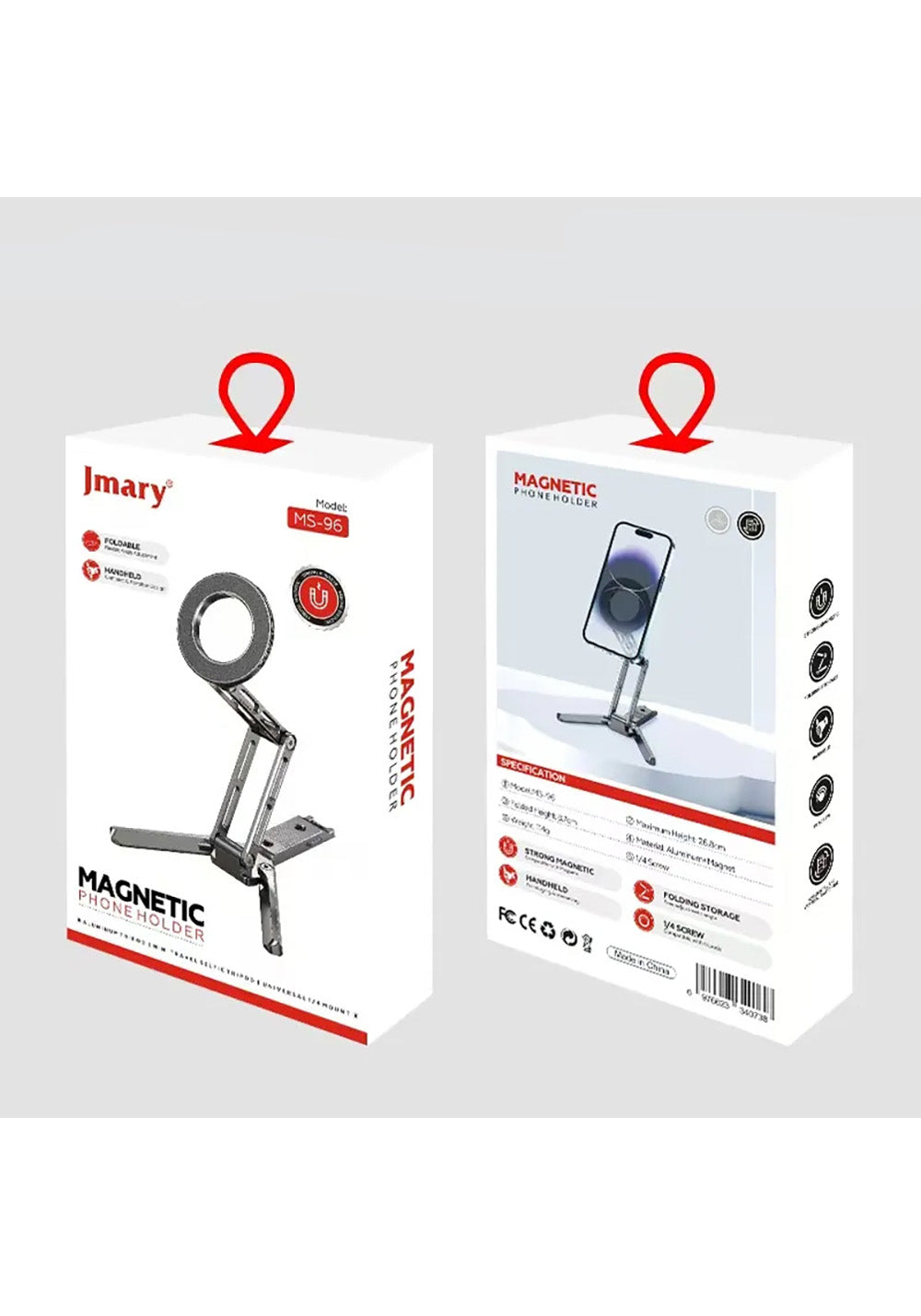 Jmary MS-96 Ayarlanabilir Katlanabilir 360 Derece Dönebilen Magnetik Telefon Standı