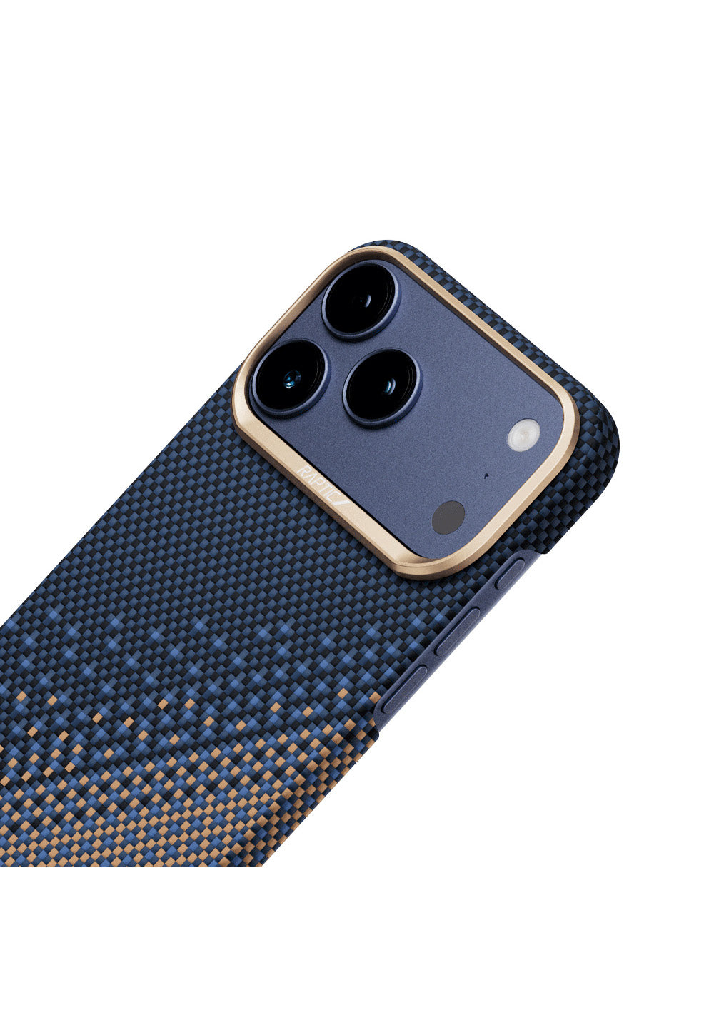 Apple iPhone 17 Pro Kılıf Manyetik Şarj Uyumlu Raptic Aramid Skin Serenity Serisi Karbon Kapak
