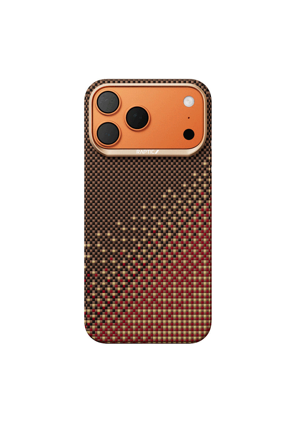 Apple iPhone 17 Pro Kılıf Manyetik Şarj Uyumlu Raptic Aramid Skin Serenity Serisi Karbon Kapak