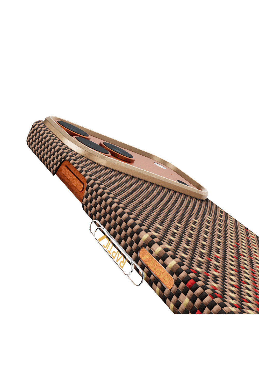Apple iPhone 17 Pro Max Kılıf Manyetik Şarj Uyumlu Raptic Aramid Skin Serenity Serisi Karbon Kapak
