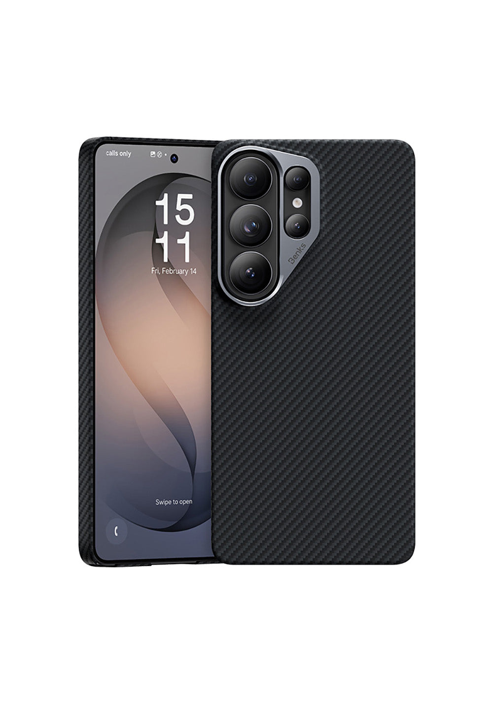 Galaxy S26 Ultra Kılıf Benks Manyetik Şarj Uyumlu Magnetik ArmorAir 600D Kevlar Karbon Fiber Kapak