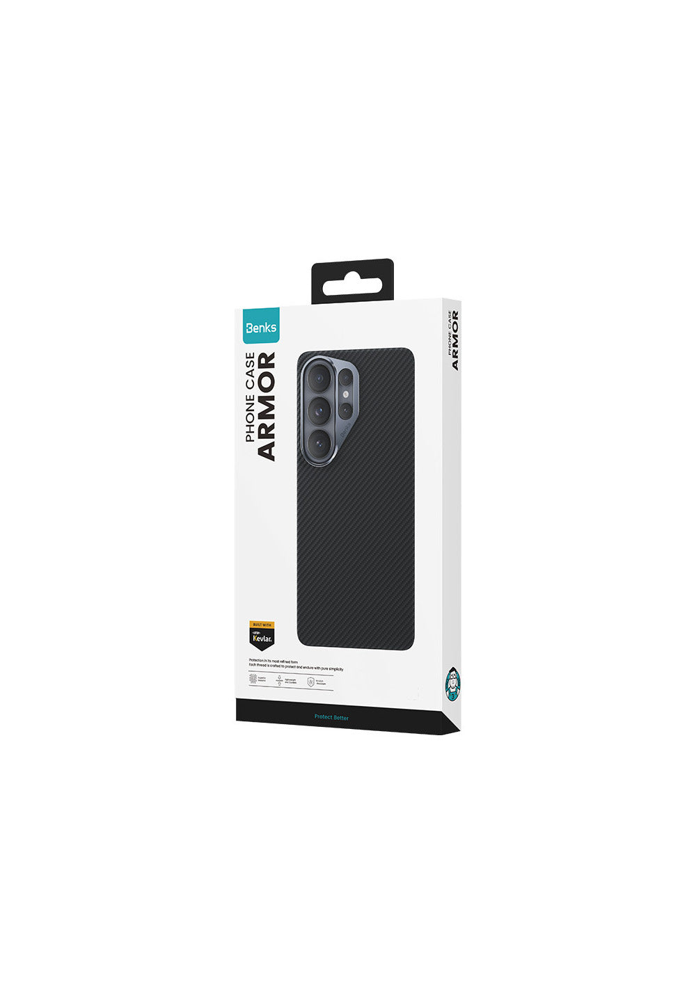 Galaxy S26 Ultra Kılıf Benks Manyetik Şarj Uyumlu Magnetik ArmorAir 600D Kevlar Karbon Fiber Kapak