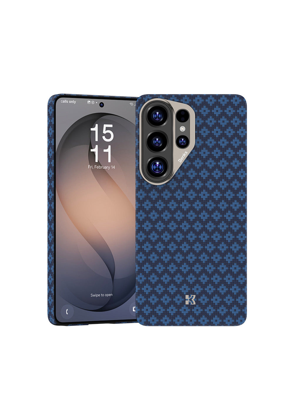 Galaxy S26 Ultra Kılıf M-Safe Şarj Özellikli Benks ArmorAir ArmorGrid Serisi Kevlar Karbon Kapak