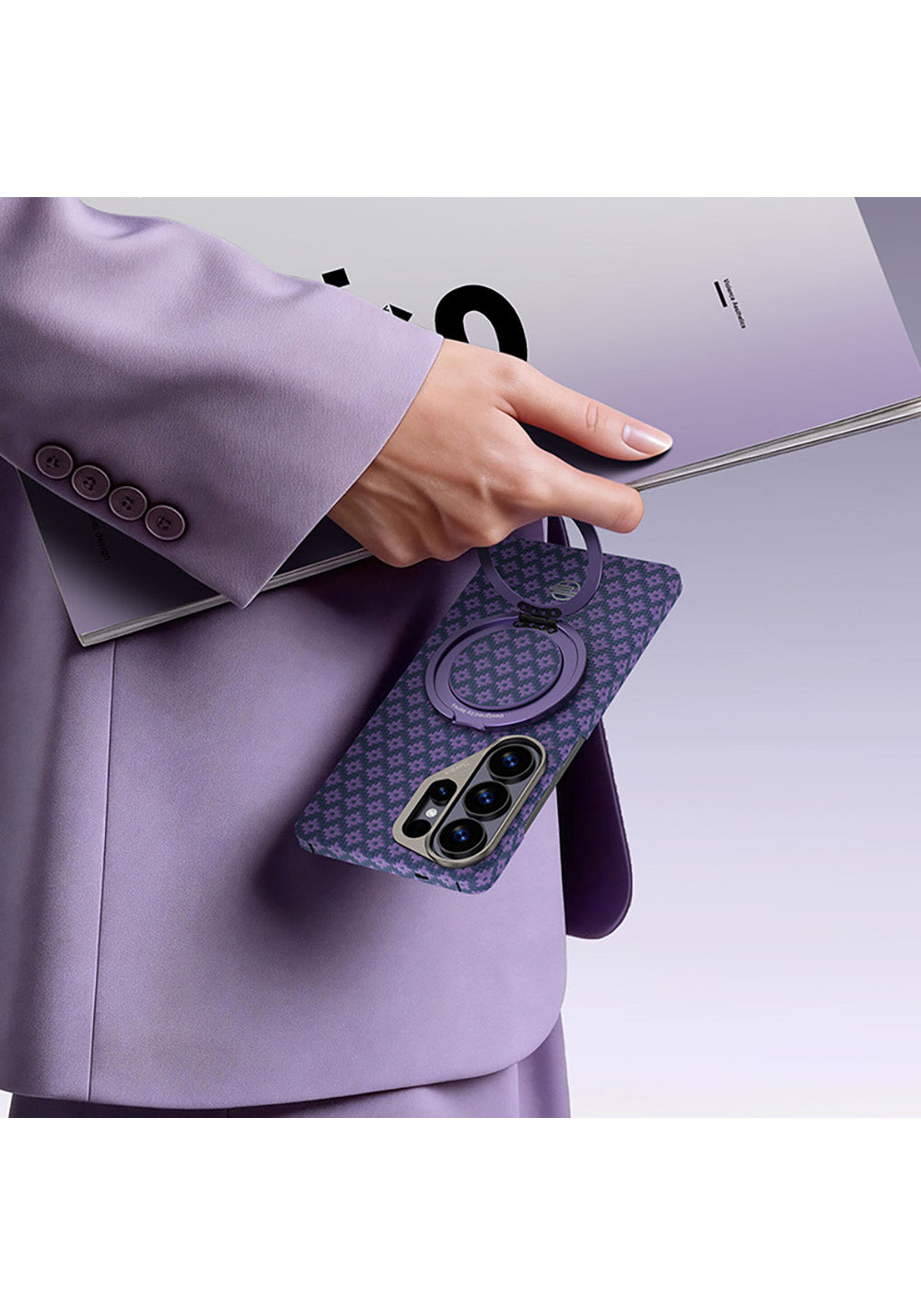 Galaxy S26 Ultra Kılıf M-Safe Şarj Özellikli Benks ArmorAir ArmorGrid Serisi Kevlar Karbon Kapak