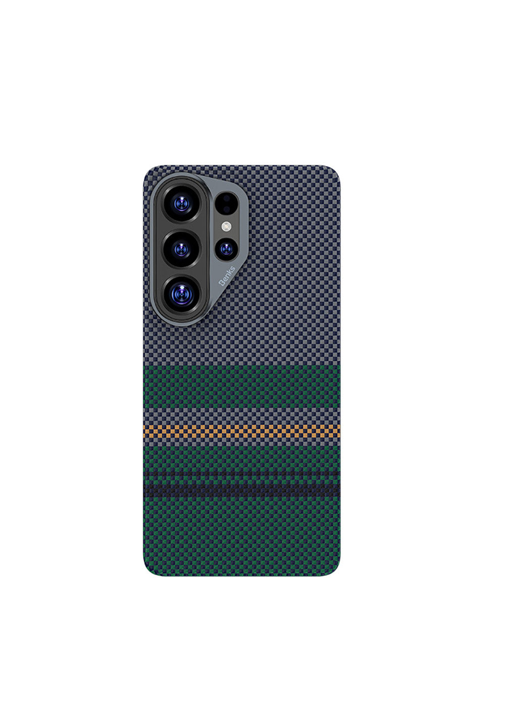 Galaxy S26 Ultra Kılıf Manyetik Şarj Uyumlu Karbon Fiber Tasarımlı Benks Aurora ArmorAir Kevlar Kapak