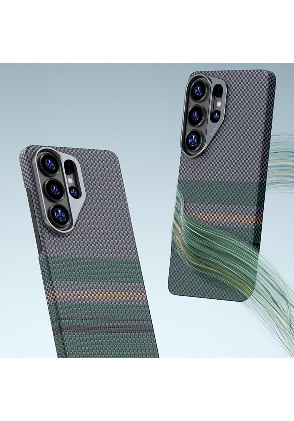 Galaxy S26 Ultra Kılıf Manyetik Şarj Uyumlu Karbon Fiber Tasarımlı Benks Aurora ArmorAir Kevlar Kapak