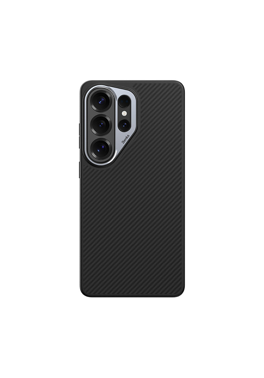 Galaxy S26 Ultra Kılıf Karbon Fiber Manyetik Şarj Uyumlu Benks Hybrid ArmorPro 600D Kevlar Kapak
