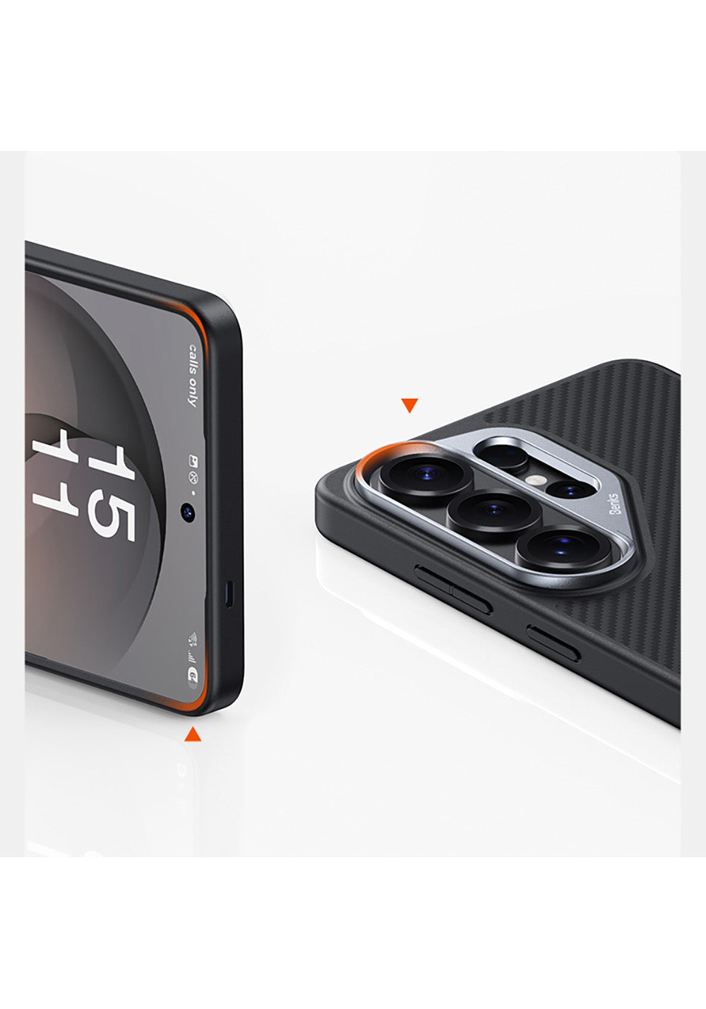 Galaxy S26 Ultra Kılıf Karbon Fiber Manyetik Şarj Uyumlu Benks Hybrid ArmorPro 600D Kevlar Kapak