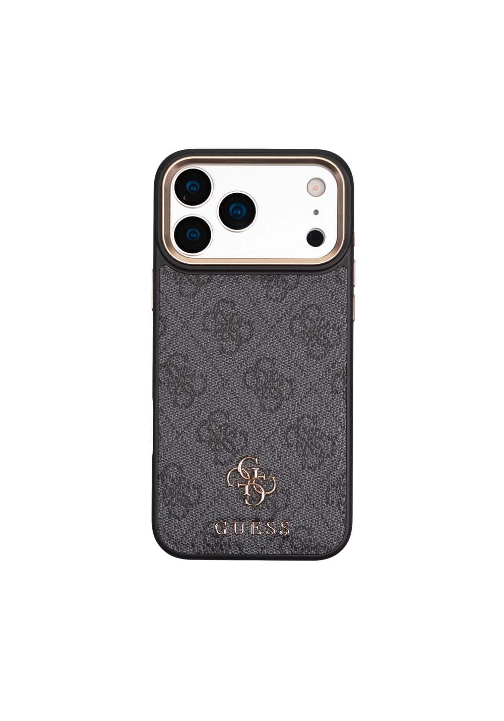 Apple iPhone 17 Pro Max Guess Orijinal Lisanslı 4G ve Yazı Logolu Kılıf + Kartlık + Askı İpi 3in1 Aksesuar Seti