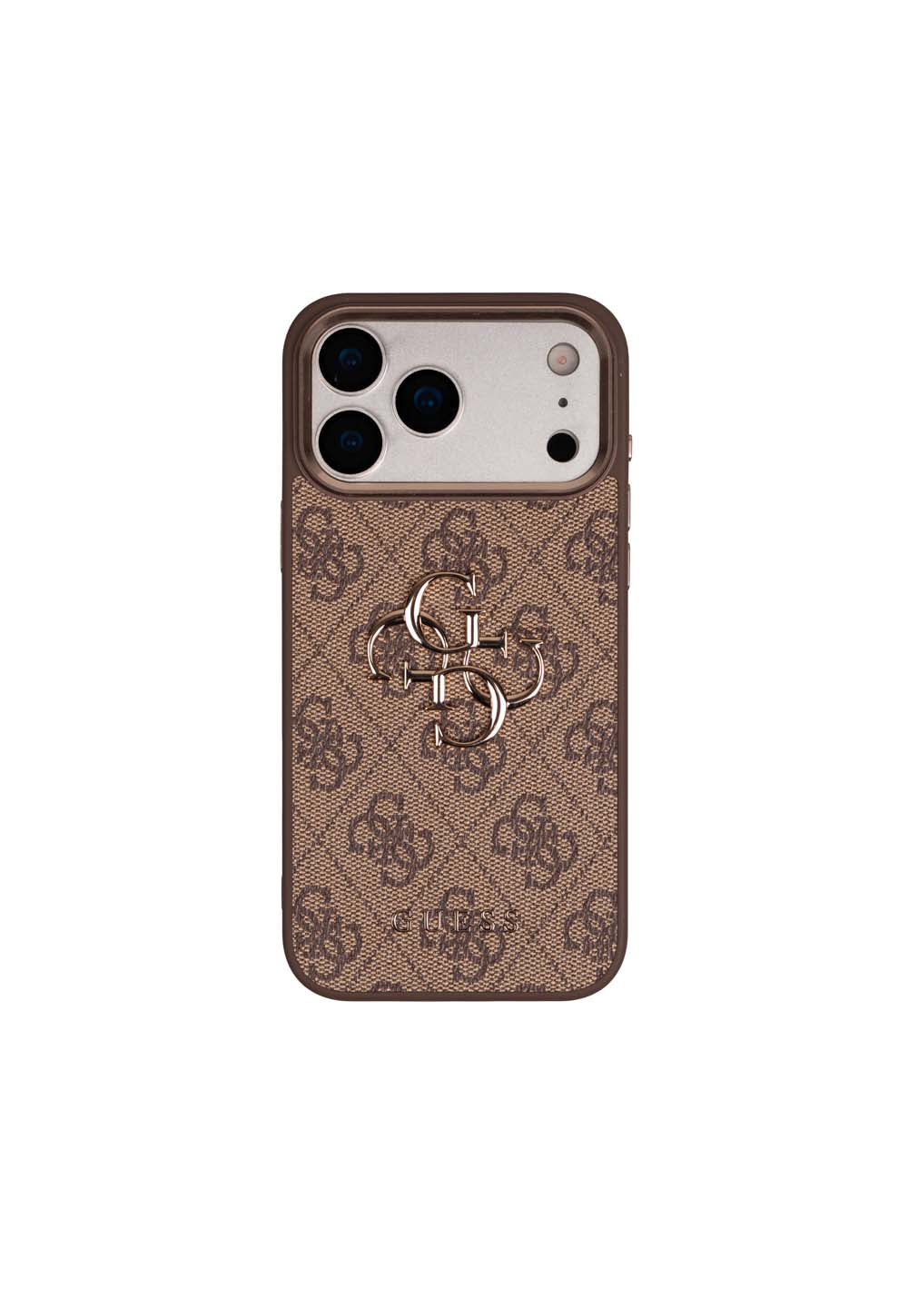 Apple iPhone 17 Pro Max Guess Orijinal Lisanslı Büyük 4G ve Yazı Logolu Kılıf + Ekran Koruyucu + Lens Koruyucu 3in1 Aksesuar Seti