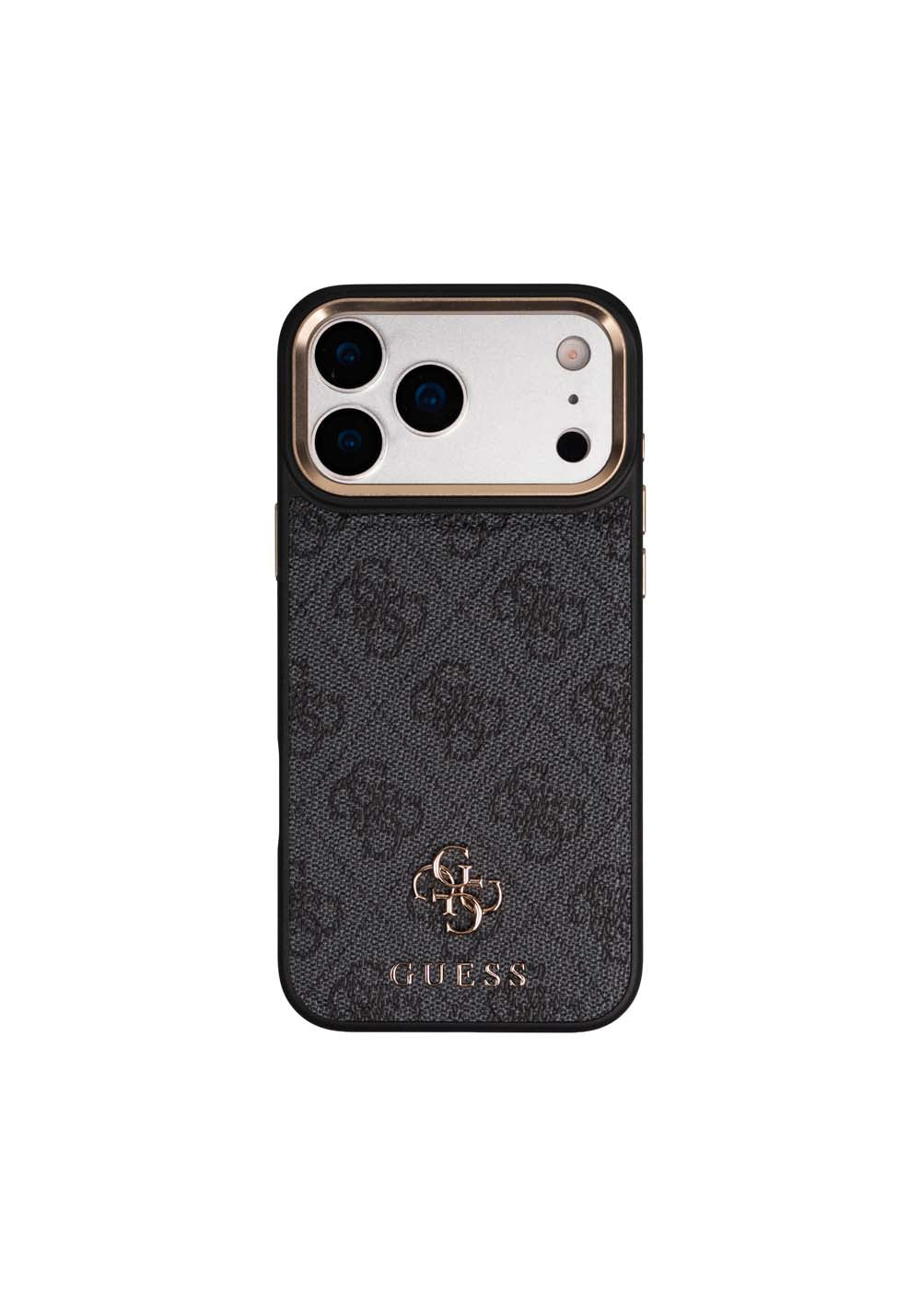 Apple iPhone 17 Pro Max Guess Orijinal Lisanslı 4G ve Yazı Logolu Kartlıklı Kapak