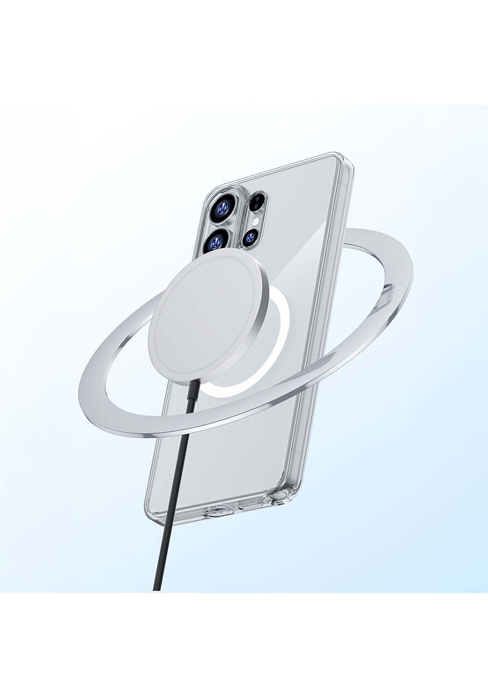 Galaxy S26 Ultra Kılıf Manyetik Şarj Uyumlu Benks Magnetik Crystal Serisi Şeffaf Kapak