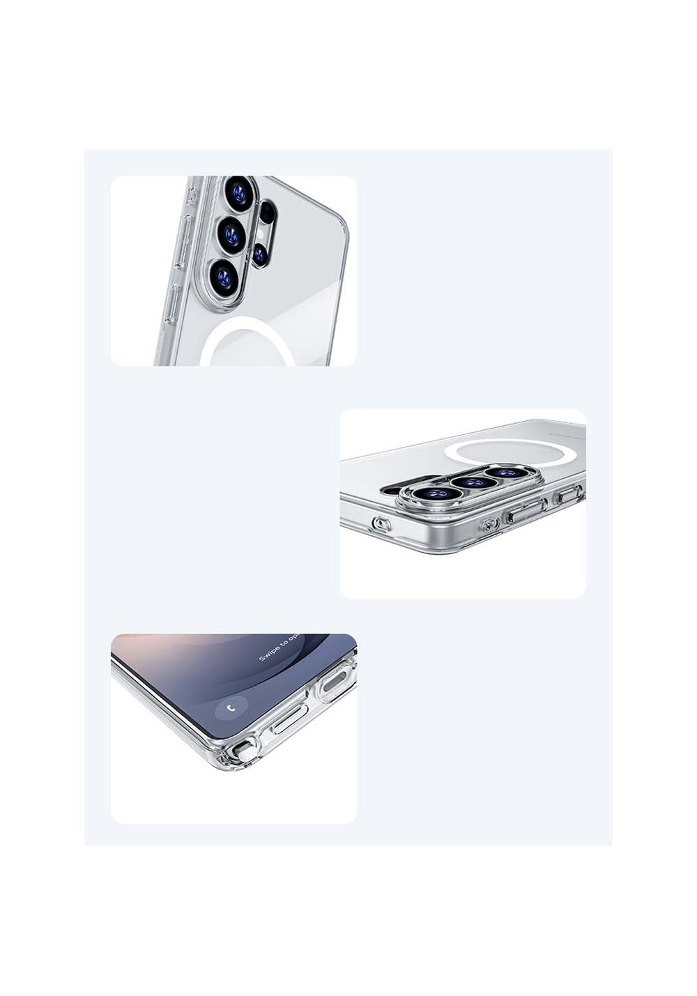 Galaxy S26 Ultra Kılıf Manyetik Şarj Uyumlu Benks Magnetik Crystal Serisi Şeffaf Kapak