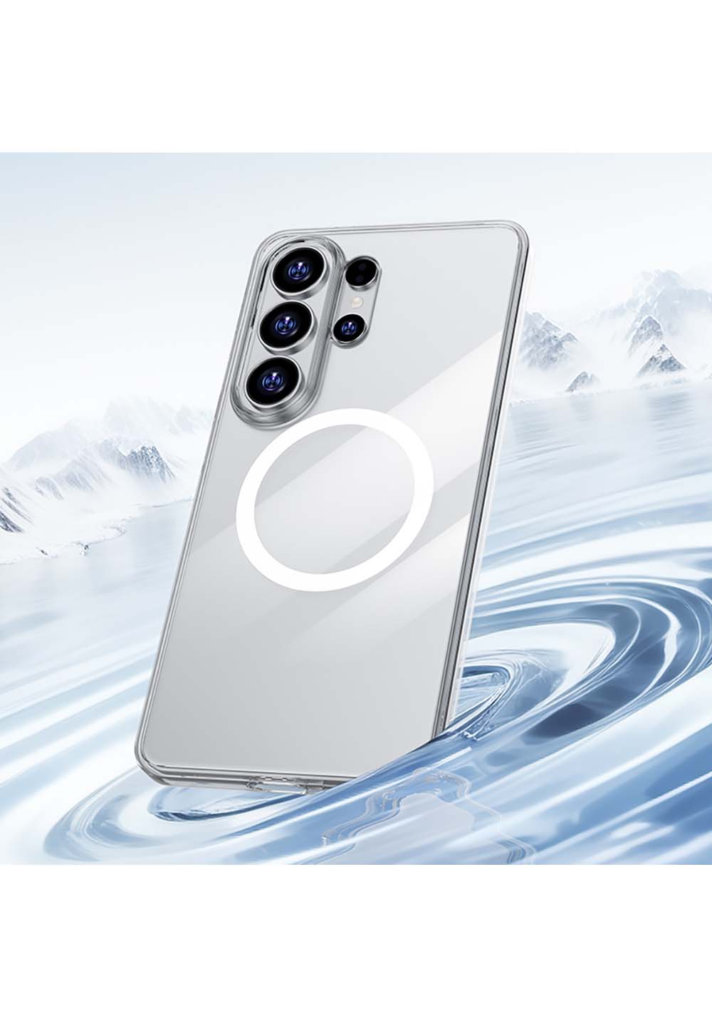 Galaxy S26 Ultra Kılıf Manyetik Şarj Uyumlu Benks Magnetik Crystal Serisi Şeffaf Kapak