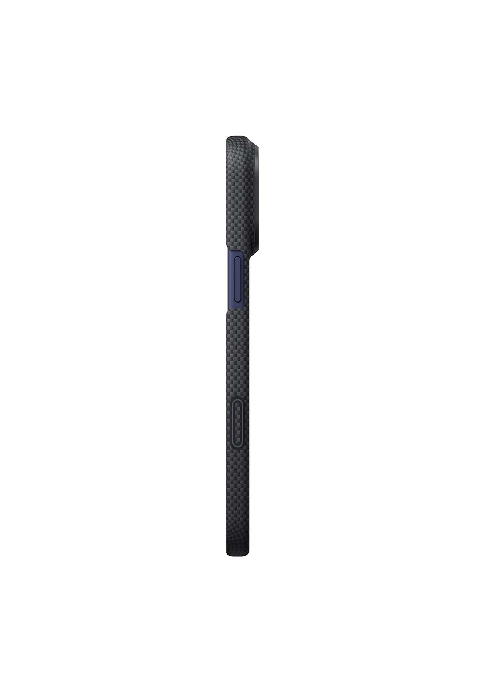 Apple iPhone 17 Pro Kılıf Manyetik Şarj Uyumlu Lumintex Teknolojili Fosforlu Aramid Karbon Fiber Pitaka Tactile Woven Aries Serisi Kapak