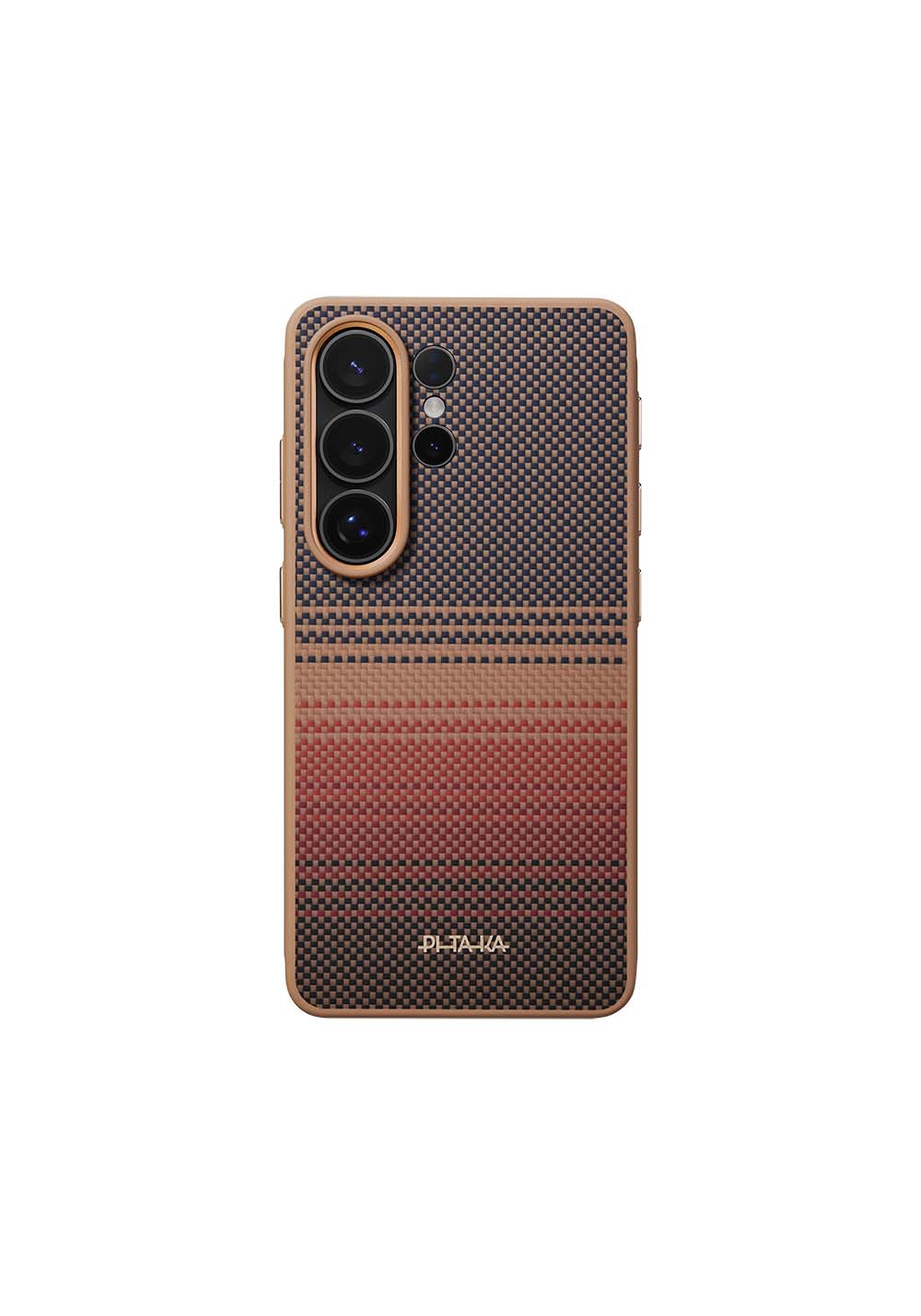 Galaxy S26 Ultra Kılıf Manyetik Şarj Uyumlu Pitaka Tactile Woven Sunset-Moonrise Aramid Cairn Serisi Karbon Kapak