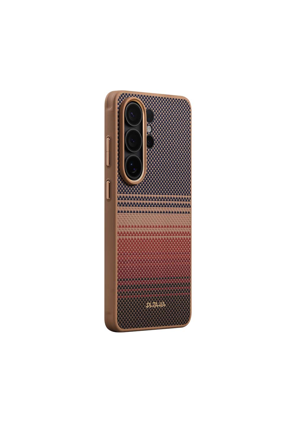 Galaxy S26 Ultra Kılıf Manyetik Şarj Uyumlu Pitaka Tactile Woven Sunset-Moonrise Aramid Cairn Serisi Karbon Kapak