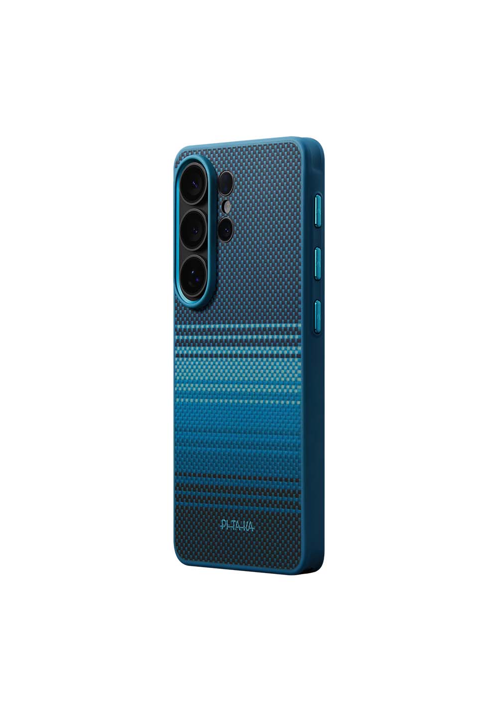 Galaxy S26 Ultra Kılıf Manyetik Şarj Uyumlu Pitaka Tactile Woven Sunset-Moonrise Aramid Cairn Serisi Karbon Kapak