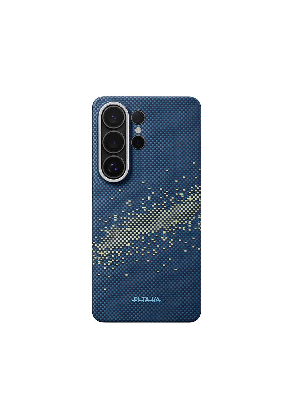 Galaxy S26 Ultra Kılıf Manyetik Şarj Uyumlu Aramid Karbon Fiber Pitaka Tactile Woven Starpeak Edge Serisi Milky Way Galaxy Kapak