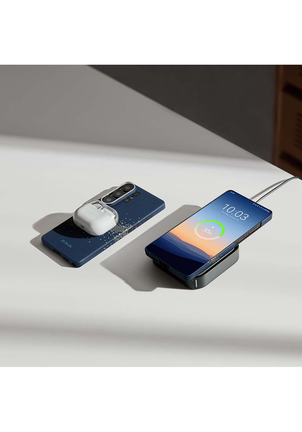 Galaxy S26 Ultra Kılıf Manyetik Şarj Uyumlu Aramid Karbon Fiber Pitaka Tactile Woven Starpeak Edge Serisi Milky Way Galaxy Kapak
