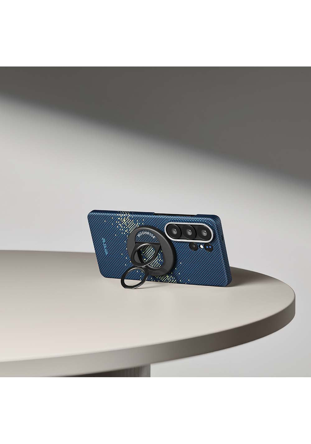 Galaxy S26 Ultra Kılıf Manyetik Şarj Uyumlu Aramid Karbon Fiber Pitaka Tactile Woven Starpeak Edge Serisi Milky Way Galaxy Kapak