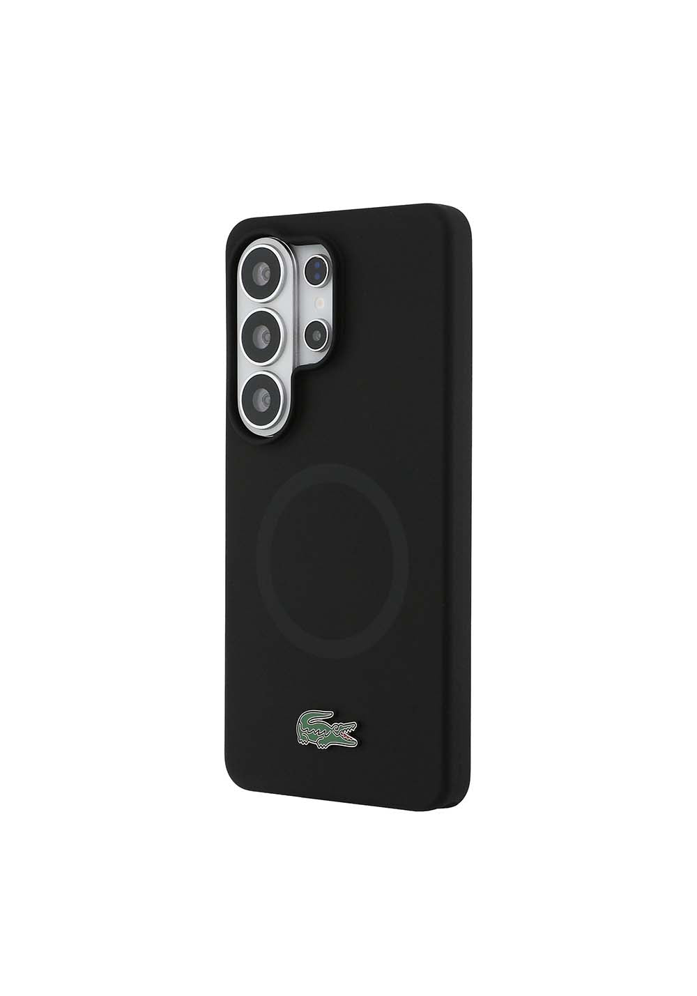 Galaxy S26 Ultra Kılıf Lacoste Orijinal Lisanslı Manyetik Şarj Uyumlu İkonik Logolu Metal Kamera Çerçeveli Silikon Kapak