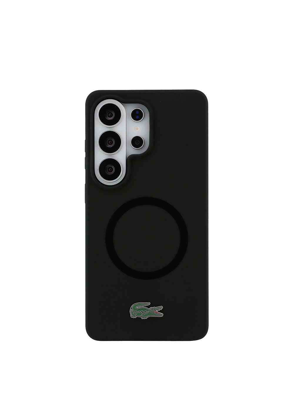 Galaxy S26 Ultra Kılıf Lacoste Orijinal Lisanslı Manyetik Şarj Uyumlu İkonik Logolu Metal Kamera Çerçeveli Silikon Kapak