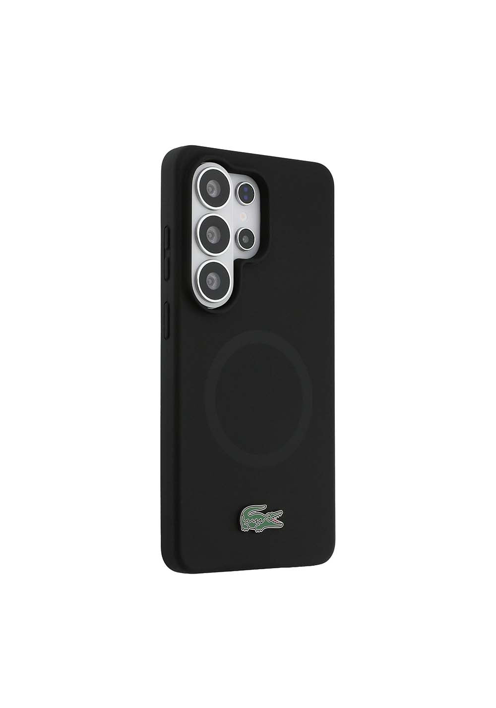 Galaxy S26 Ultra Kılıf Lacoste Orijinal Lisanslı Manyetik Şarj Uyumlu İkonik Logolu Metal Kamera Çerçeveli Silikon Kapak