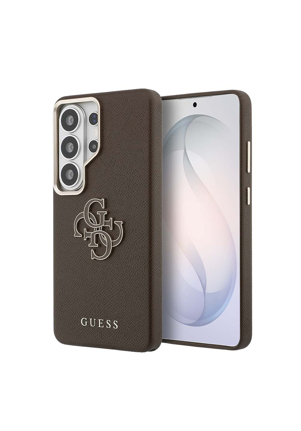 Galaxy S26 Ultra Kılıf Guess Orijinal Lisanslı Grained Yazı ve 4G Büyük Metal Logolu Kapak