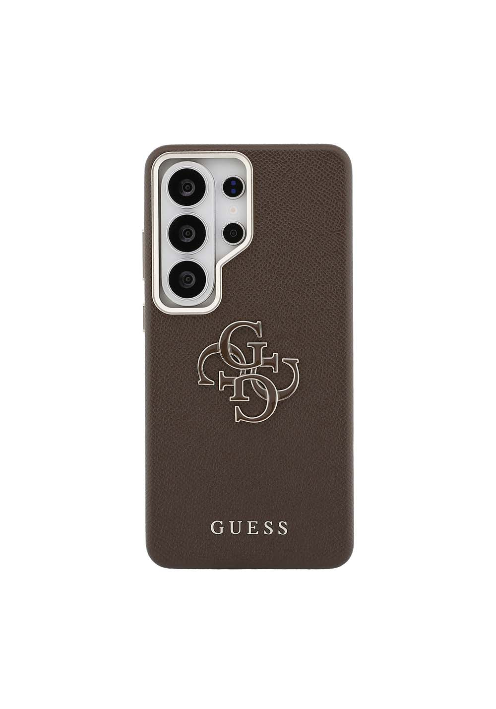 Galaxy S26 Ultra Kılıf Guess Orijinal Lisanslı Grained Yazı ve 4G Büyük Metal Logolu Kapak