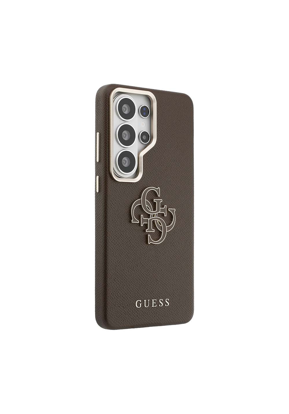Galaxy S26 Ultra Kılıf Guess Orijinal Lisanslı Grained Yazı ve 4G Büyük Metal Logolu Kapak