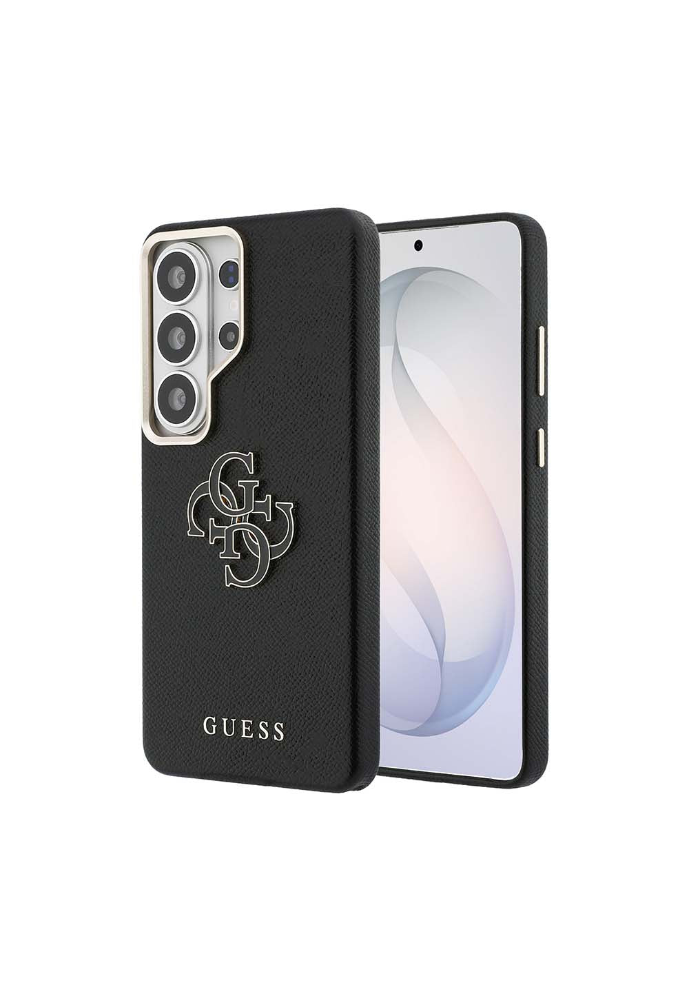 Galaxy S26 Ultra Kılıf Guess Orijinal Lisanslı Grained Yazı ve 4G Büyük Metal Logolu Kapak