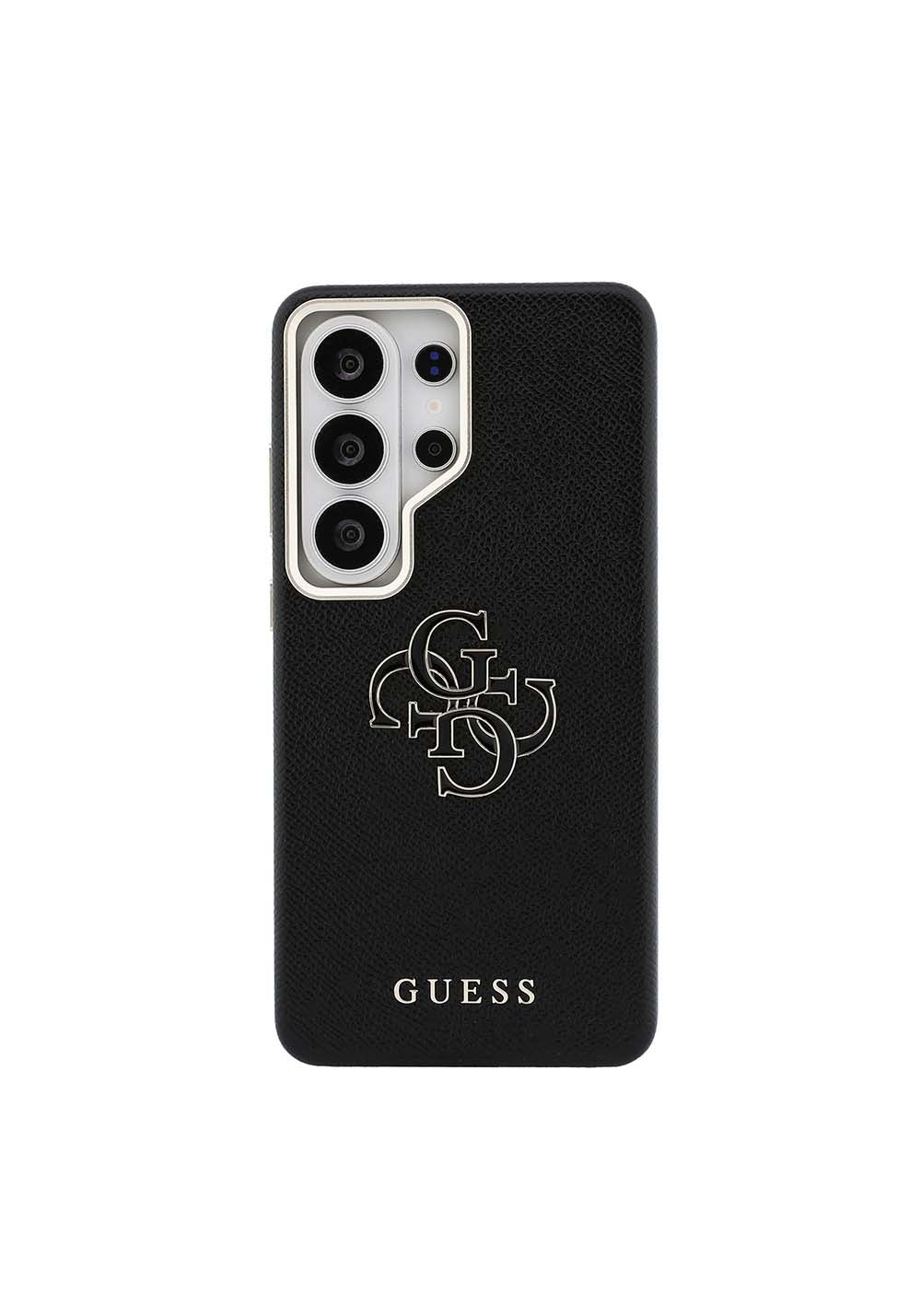 Galaxy S26 Ultra Kılıf Guess Orijinal Lisanslı Grained Yazı ve 4G Büyük Metal Logolu Kapak
