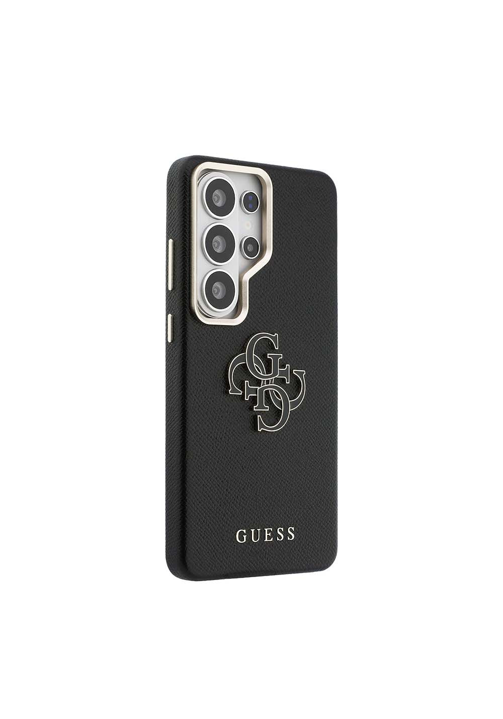 Galaxy S26 Ultra Kılıf Guess Orijinal Lisanslı Grained Yazı ve 4G Büyük Metal Logolu Kapak