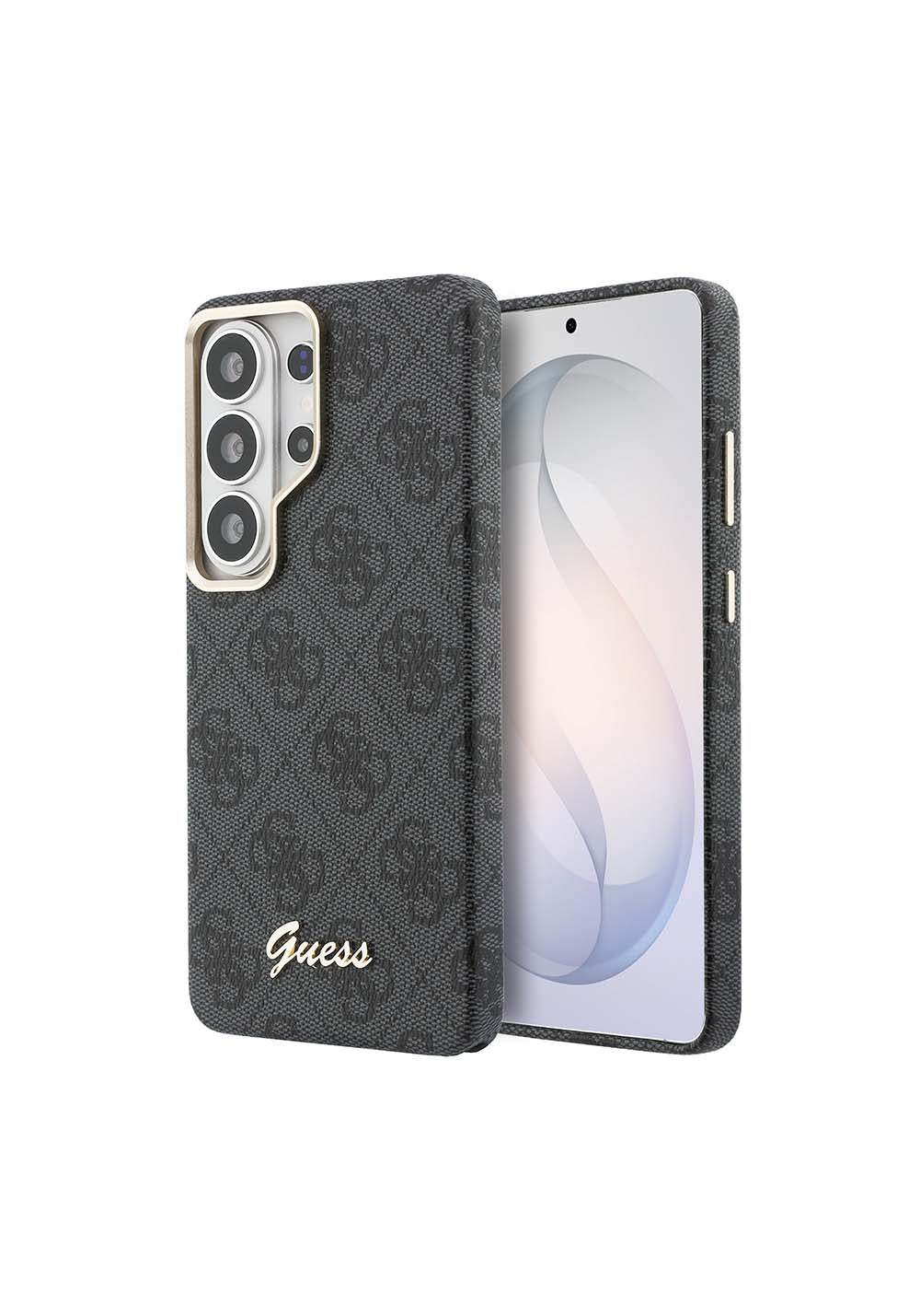 Galaxy S26 Ultra Kılıf Guess Orijinal Lisanslı Manyetik Şarj Uyumlu Script Yazı Logolu 4G Desenli Kapak