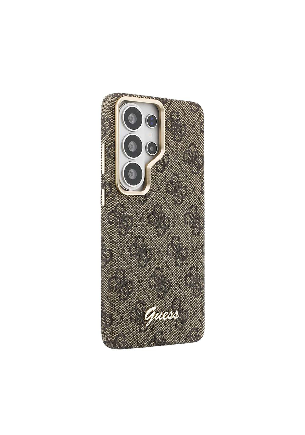 Galaxy S26 Ultra Kılıf Guess Orijinal Lisanslı Manyetik Şarj Uyumlu Script Yazı Logolu 4G Desenli Kapak