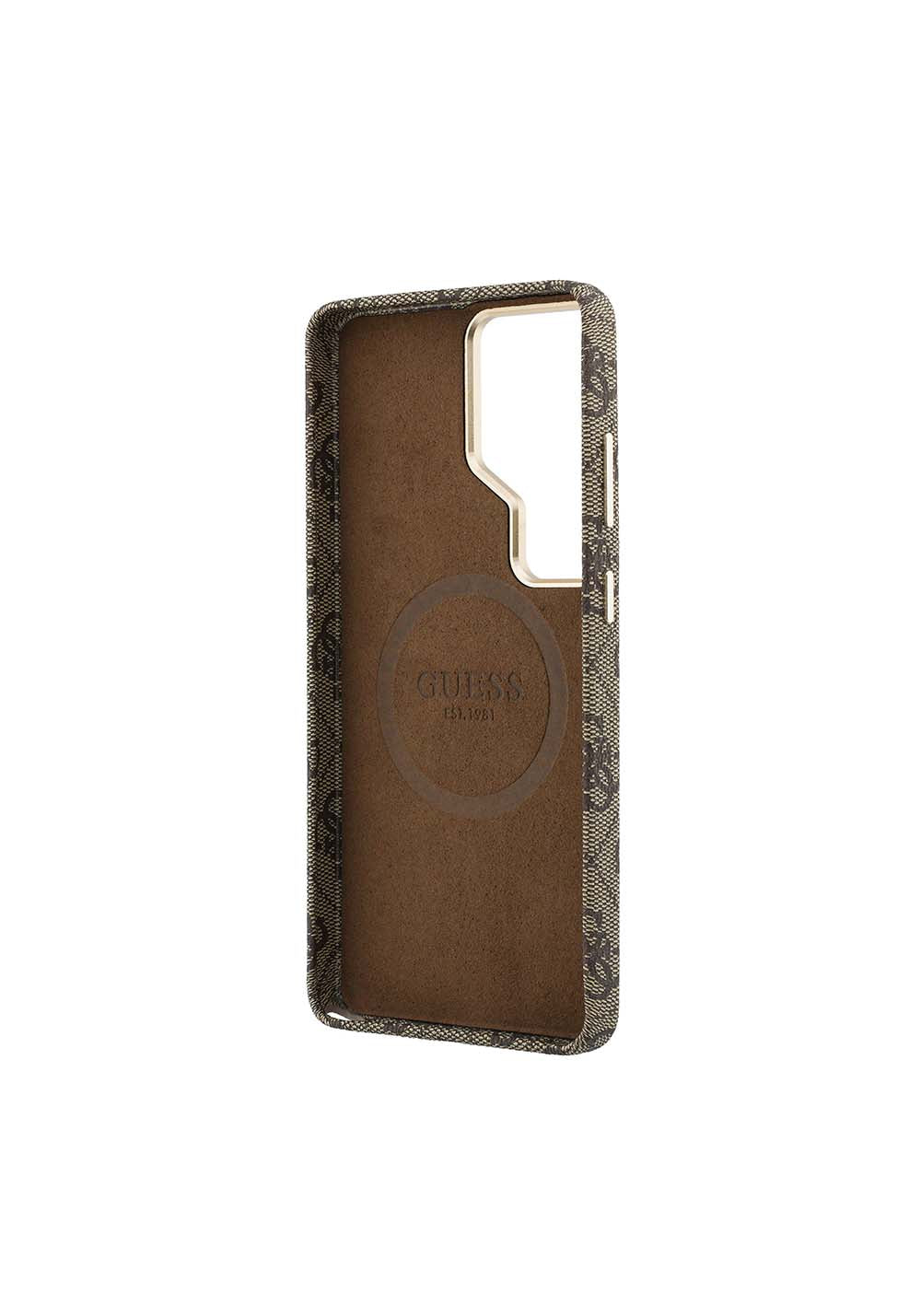 Galaxy S26 Ultra Kılıf Guess Orijinal Lisanslı Manyetik Şarj Uyumlu Script Yazı Logolu 4G Desenli Kapak