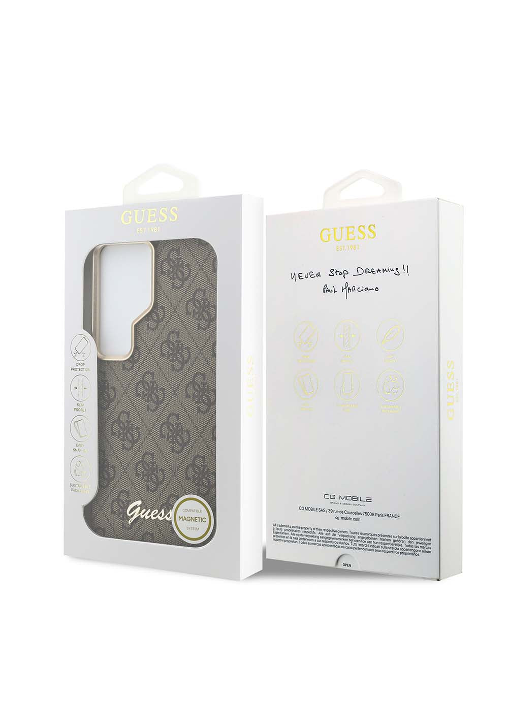 Galaxy S26 Ultra Kılıf Guess Orijinal Lisanslı Manyetik Şarj Uyumlu Script Yazı Logolu 4G Desenli Kapak
