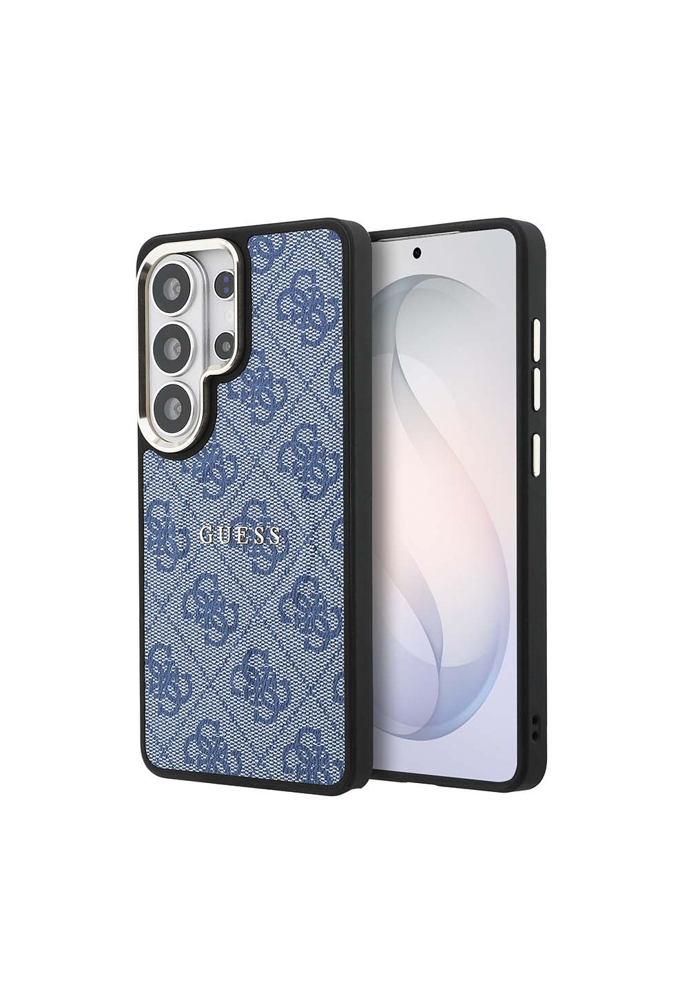 Galaxy S26 Ultra Kılıf Guess Orijinal Lisanslı Manyetik Şarj Uyumlu Metal Kamera Çerçeveli PU Deri 4G Desenli Yazı Logolu Kapak