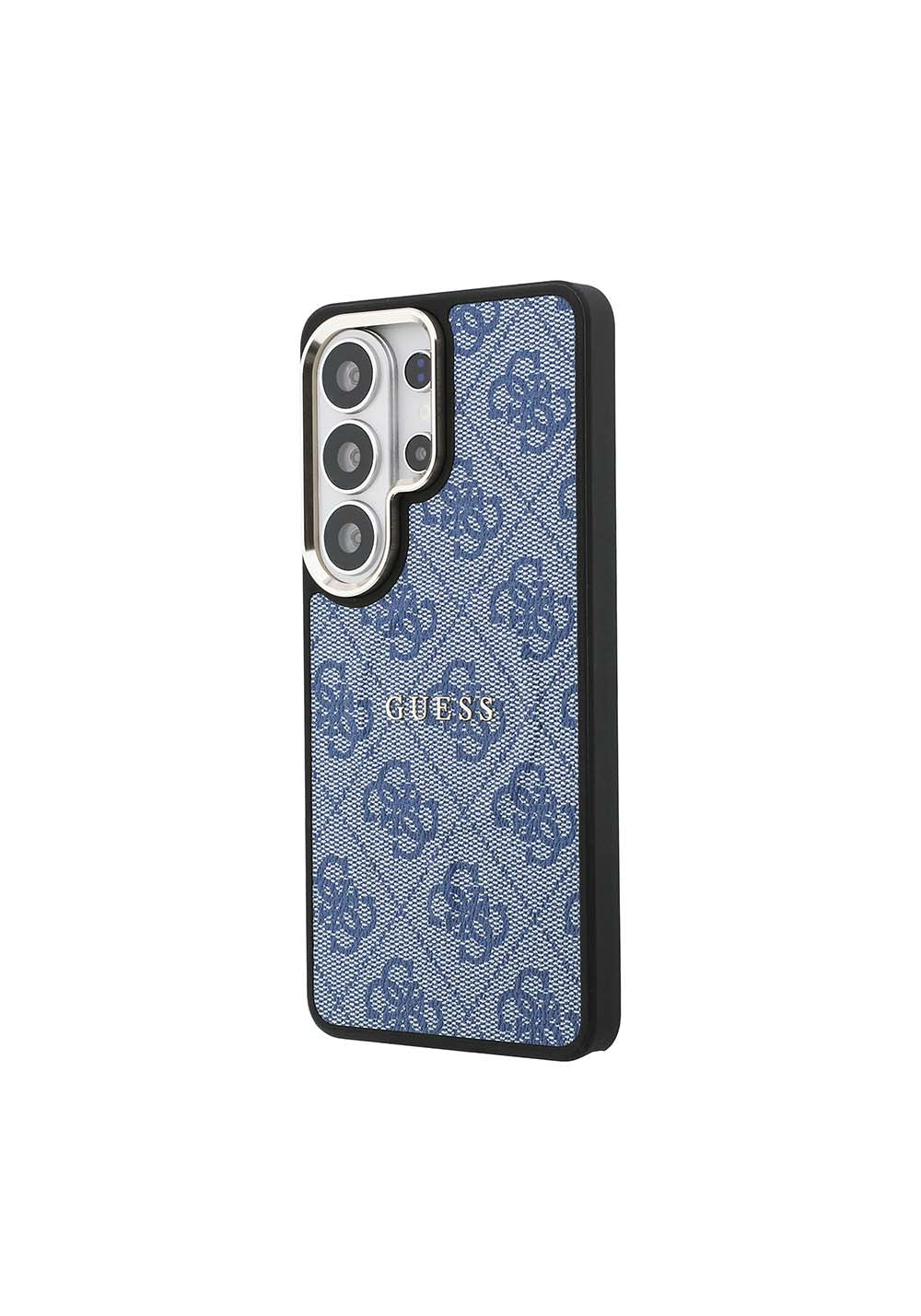 Galaxy S26 Ultra Kılıf Guess Orijinal Lisanslı Manyetik Şarj Uyumlu Metal Kamera Çerçeveli PU Deri 4G Desenli Yazı Logolu Kapak