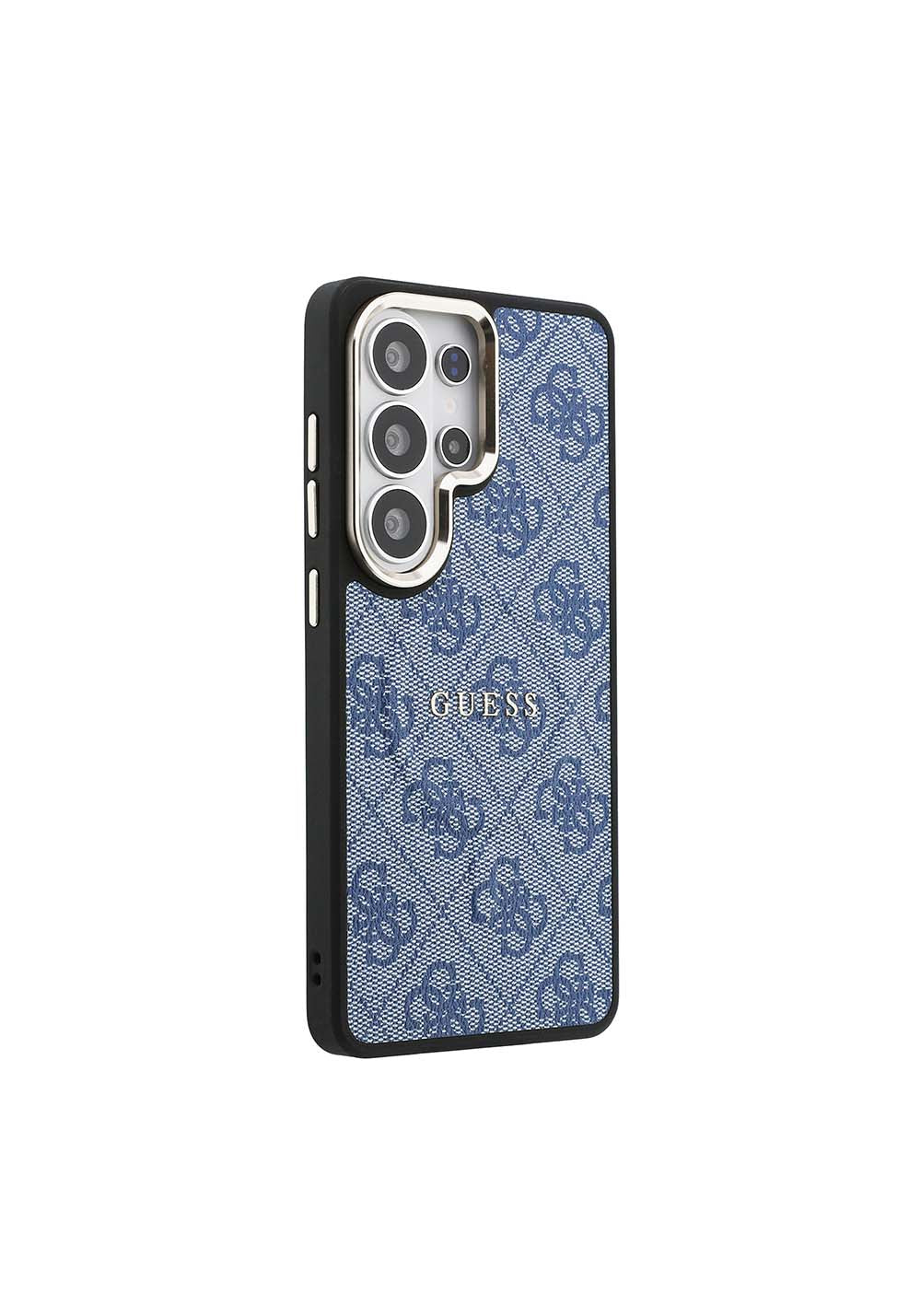 Galaxy S26 Ultra Kılıf Guess Orijinal Lisanslı Manyetik Şarj Uyumlu Metal Kamera Çerçeveli PU Deri 4G Desenli Yazı Logolu Kapak