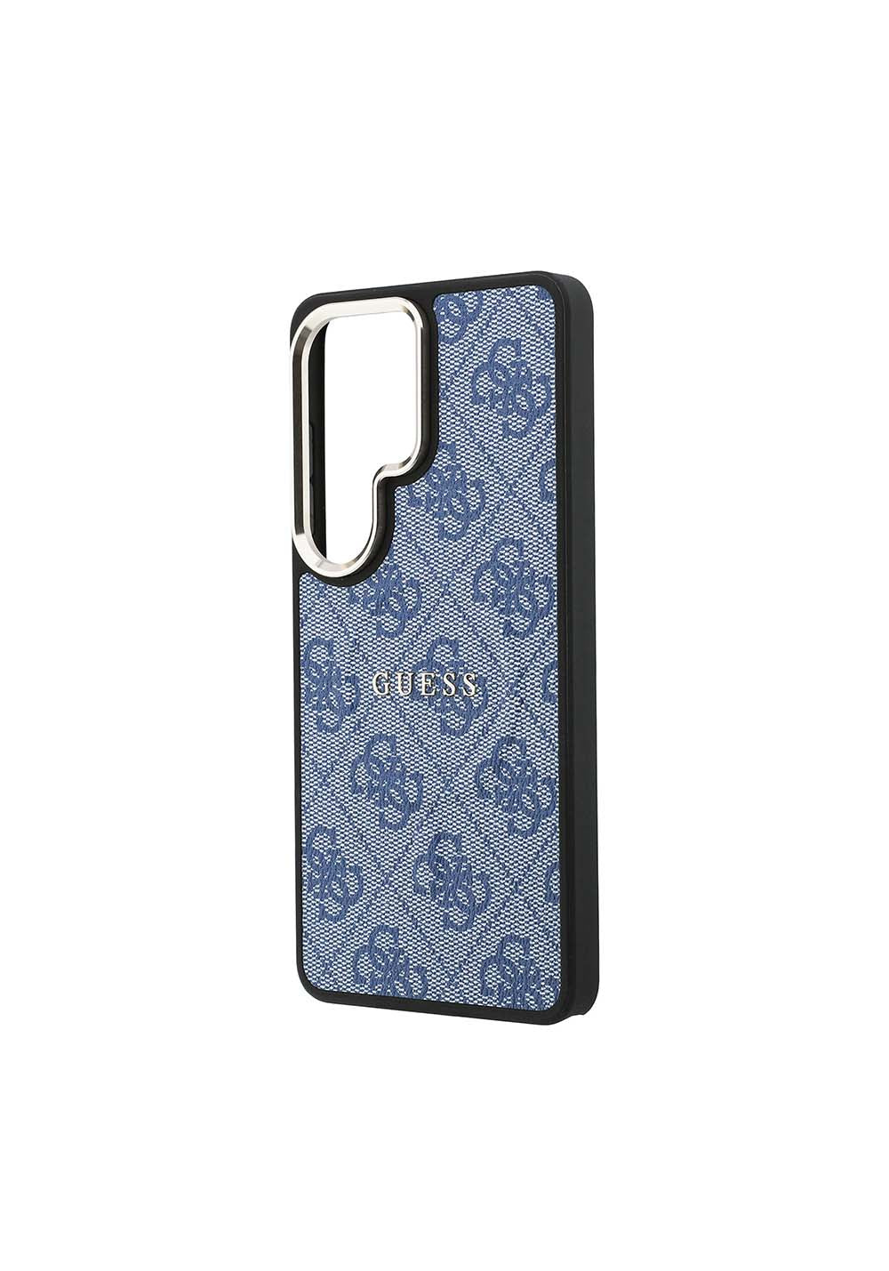 Galaxy S26 Ultra Kılıf Guess Orijinal Lisanslı Manyetik Şarj Uyumlu Metal Kamera Çerçeveli PU Deri 4G Desenli Yazı Logolu Kapak