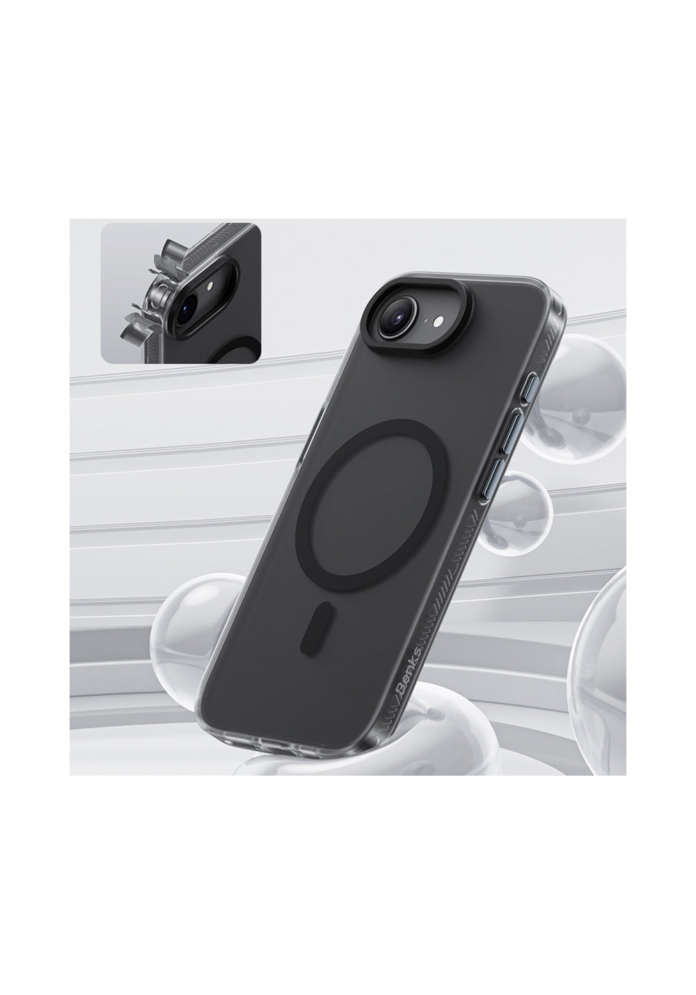 Apple iPhone 17E Kılıf Manyetik Şarj Uyumlu Benks Lucid Armor Kapak