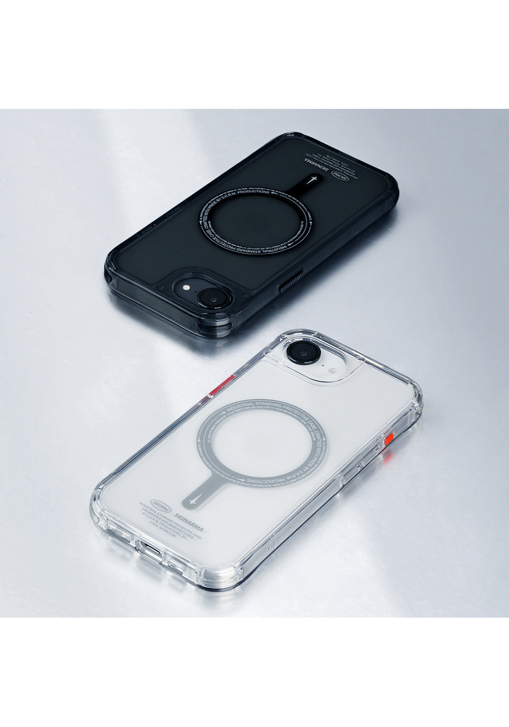 Apple iPhone 17E Kılıf Manyetik Şarj Uyumlu Şeffaf Airbag Tasarımlı Skinarma Saido Kapak