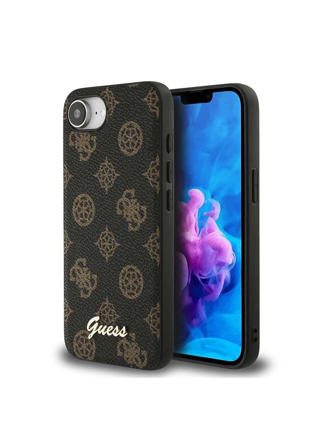 Apple iPhone 17E Kılıf Guess Orijinal Lisanslı Manyetik Şarj Uyumlu Yazı Logolu Peony Kapak