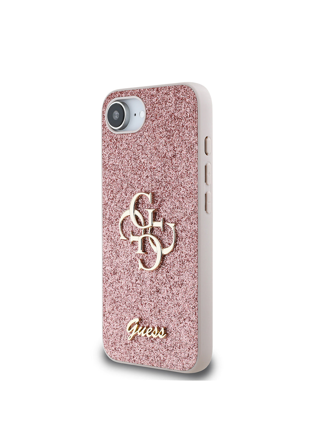 Apple iPhone 17E Kılıf Guess Orijinal Lisanslı 4G Büyük Metal Logolu Glitter Kapak