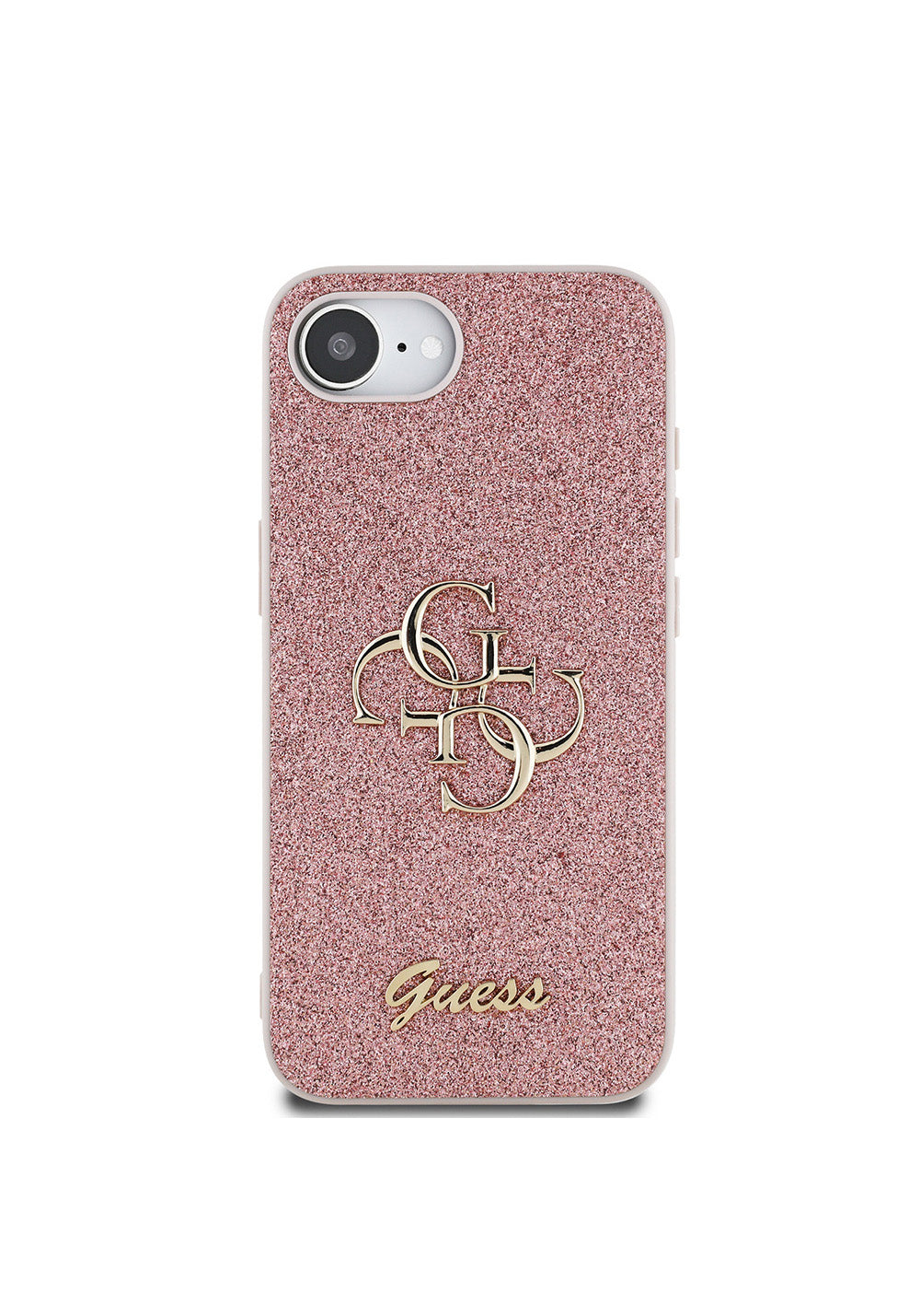 Apple iPhone 17E Kılıf Guess Orijinal Lisanslı 4G Büyük Metal Logolu Glitter Kapak
