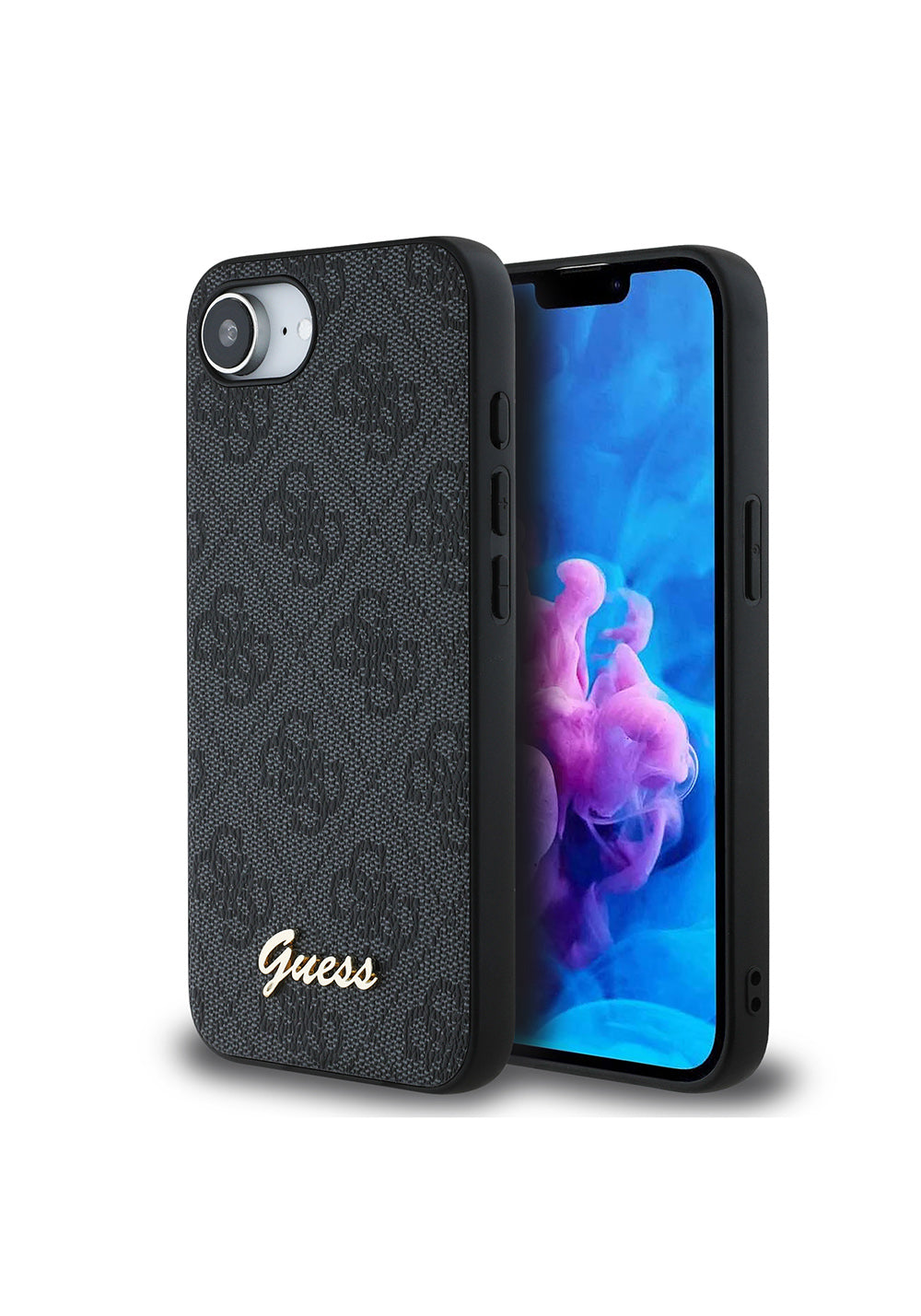 Apple iPhone 17E Kılıf Guess Orijinal Lisanslı 4G Desenli Script Metal Logolu Kapak