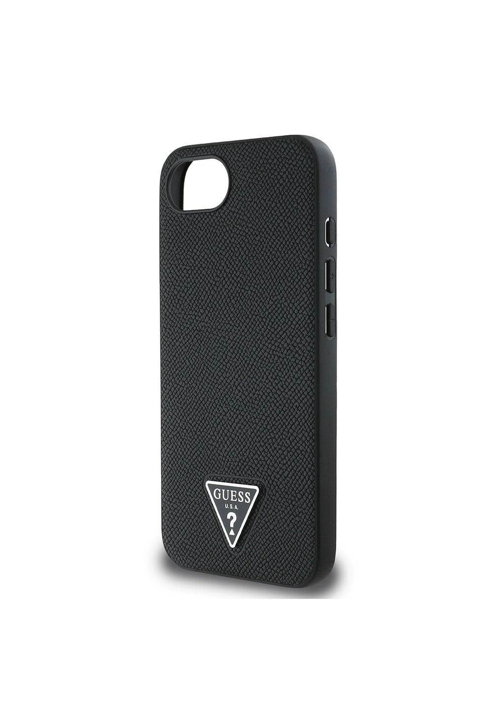 Apple iPhone 17E Kılıf Guess Orijinal Lisanslı Manyetik Şarj Uyumlu Grained Triangle Kapak