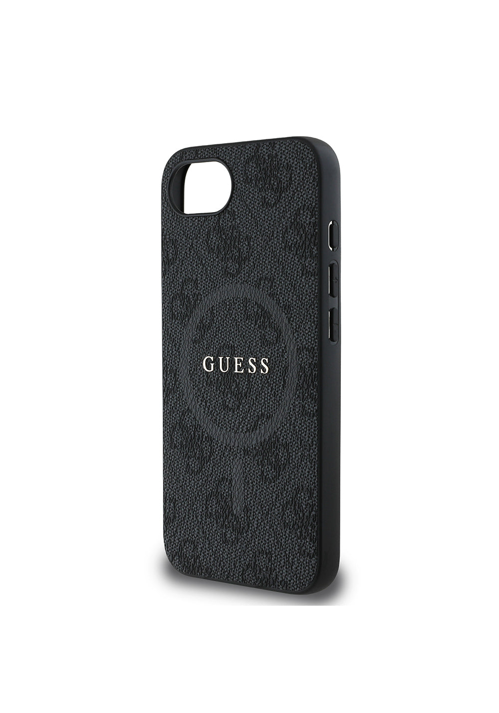 Apple iPhone 17E Kılıf Guess Orijinal Lisanslı Manyetik Şarj Uyumlu PU Halkalı 4G Desenli Yazı Logolu Kapak